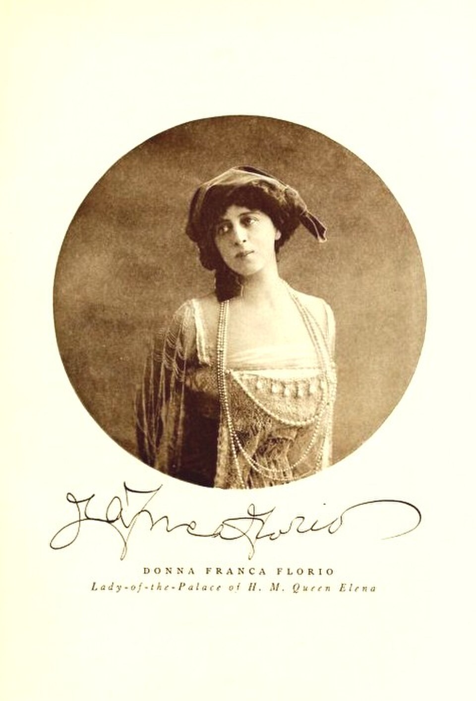 donna franca florio con il filo di perle