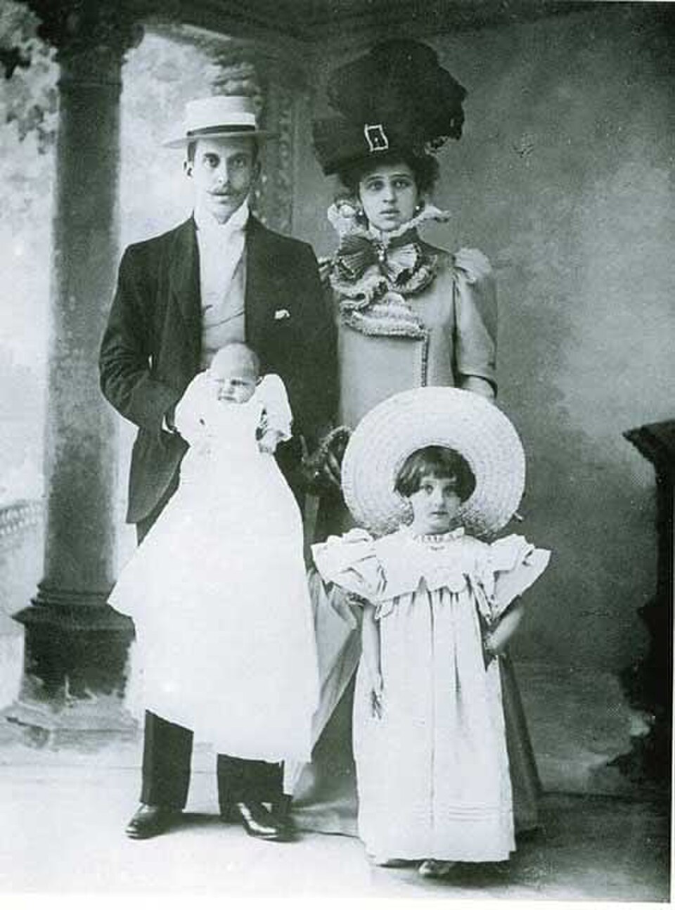 ignazio e franca florio con i figli